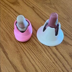 Pink and White Nail Polish Holders